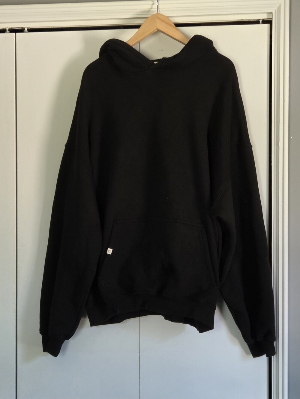 Drmers Club Men's Black Pullover Hoodie - Oversized Comfort